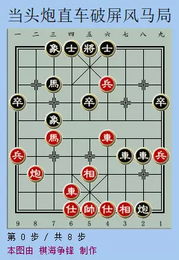 当头炮破屏风马