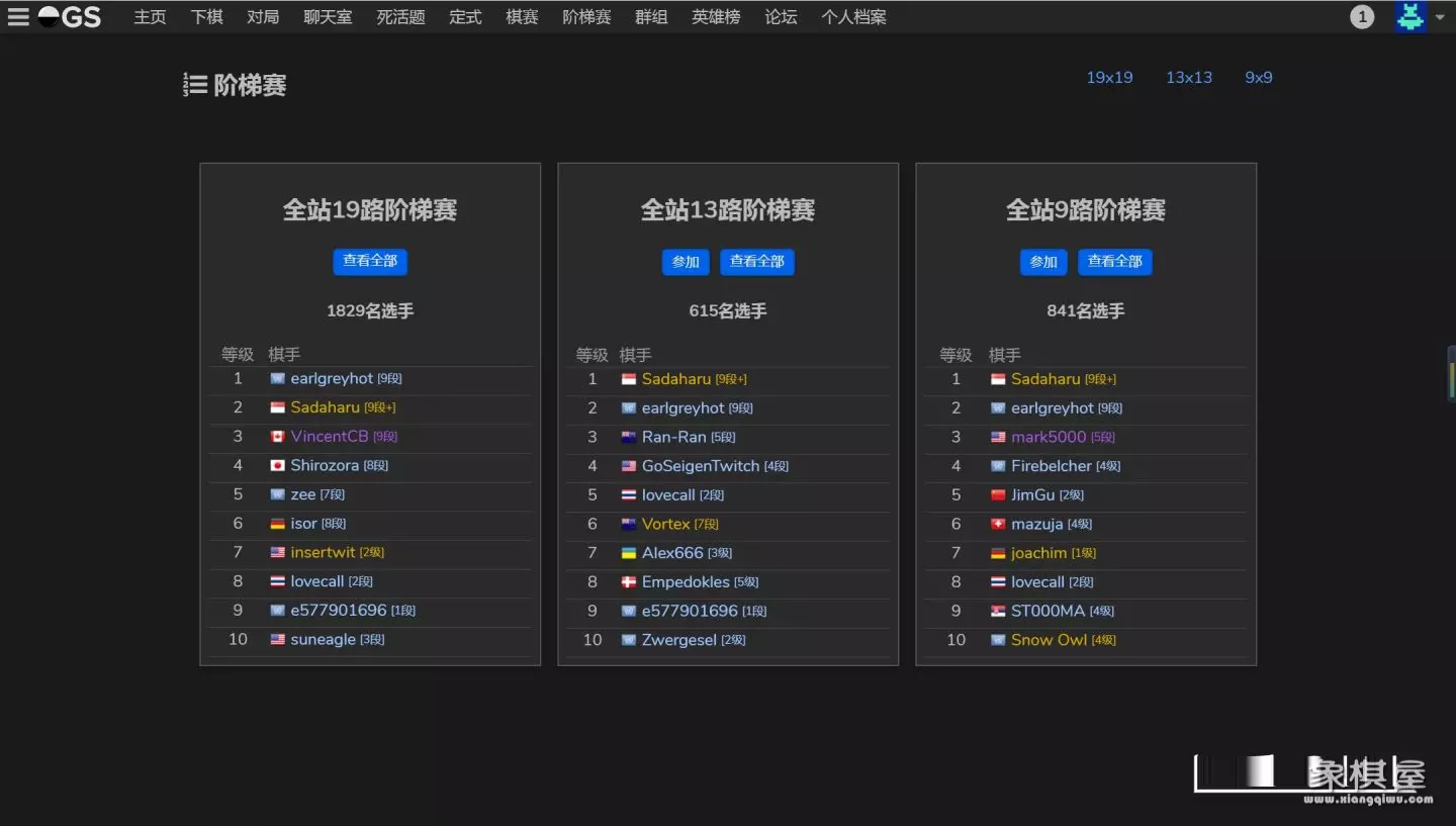 最大的围棋对弈平台