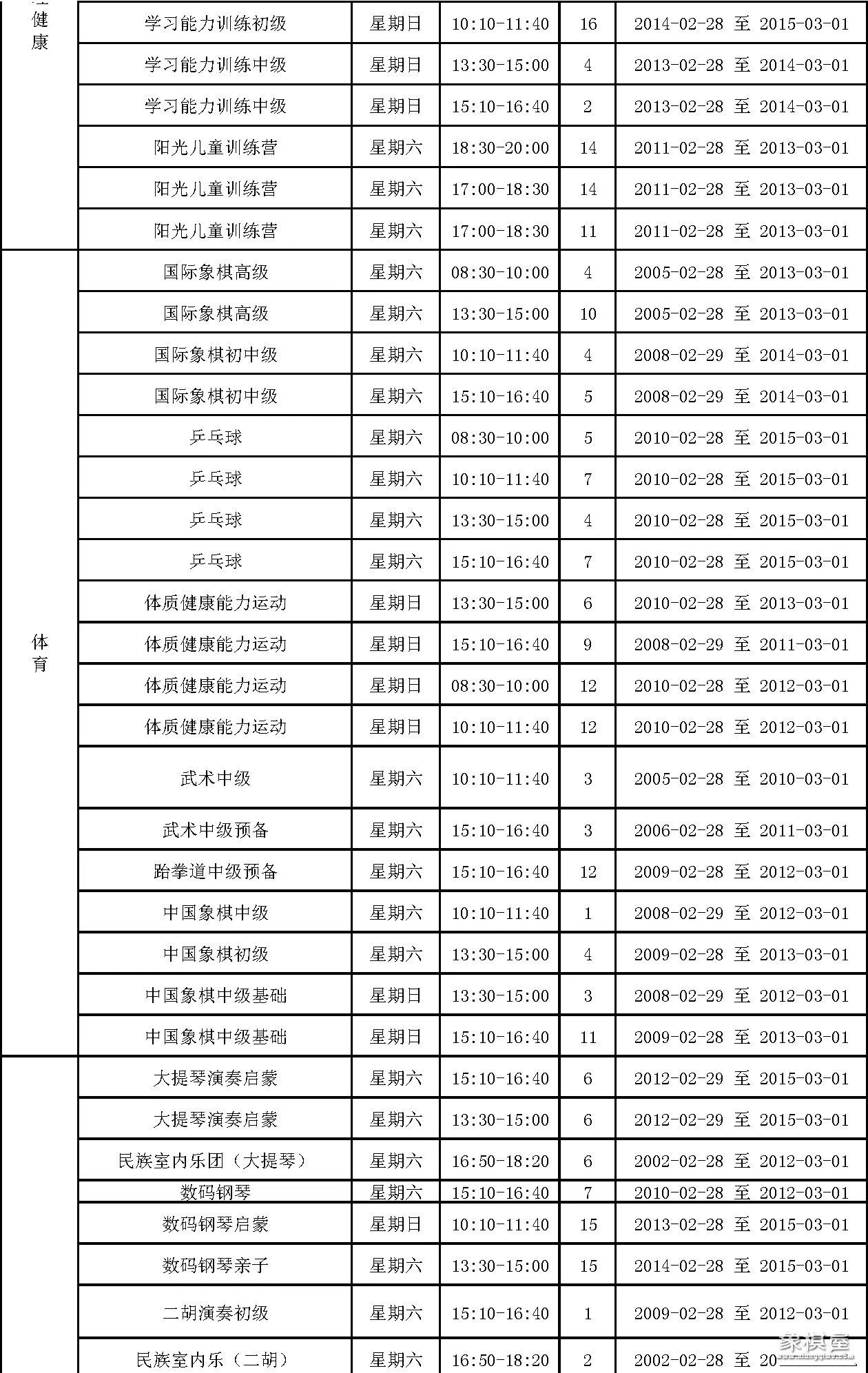 北京象棋培训班招生简章