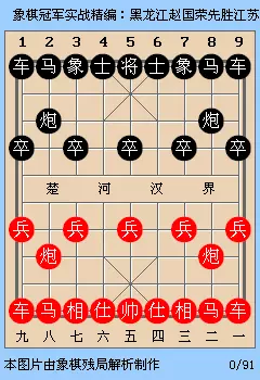 中炮对屏风马棋谱