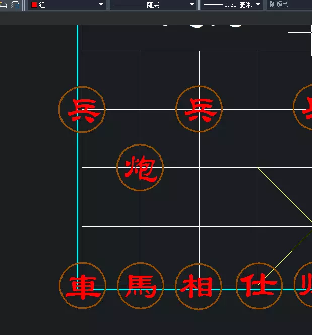 中国象棋棋盘尺寸画法