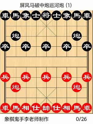 中炮对巡河炮象棋讲解