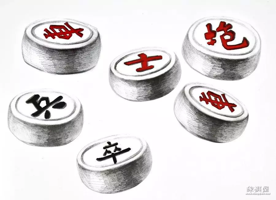 中国象棋棋子简笔画