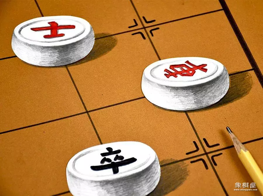 中国象棋棋子简笔画