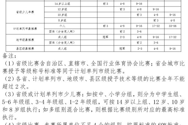 象棋棋手技术等级标准是什么.