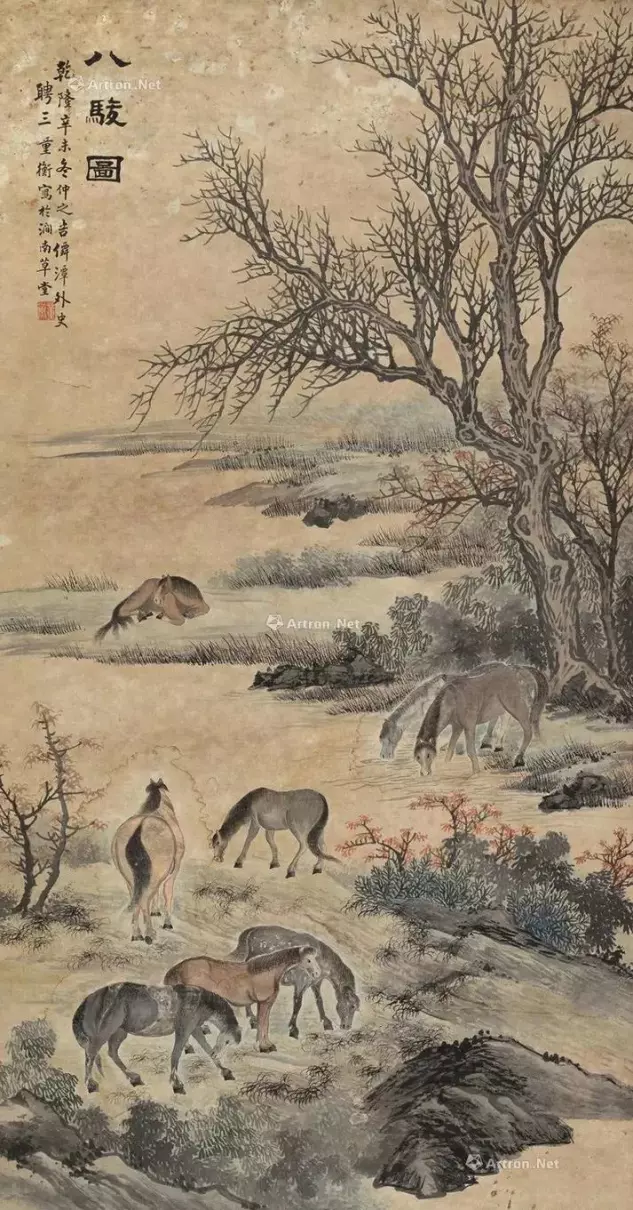 胡成荣八骏图立轴的作者介绍(10)