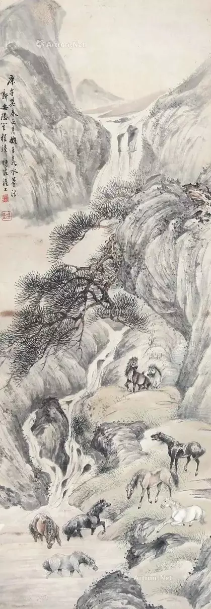 胡成荣八骏图立轴的作者介绍(11)
