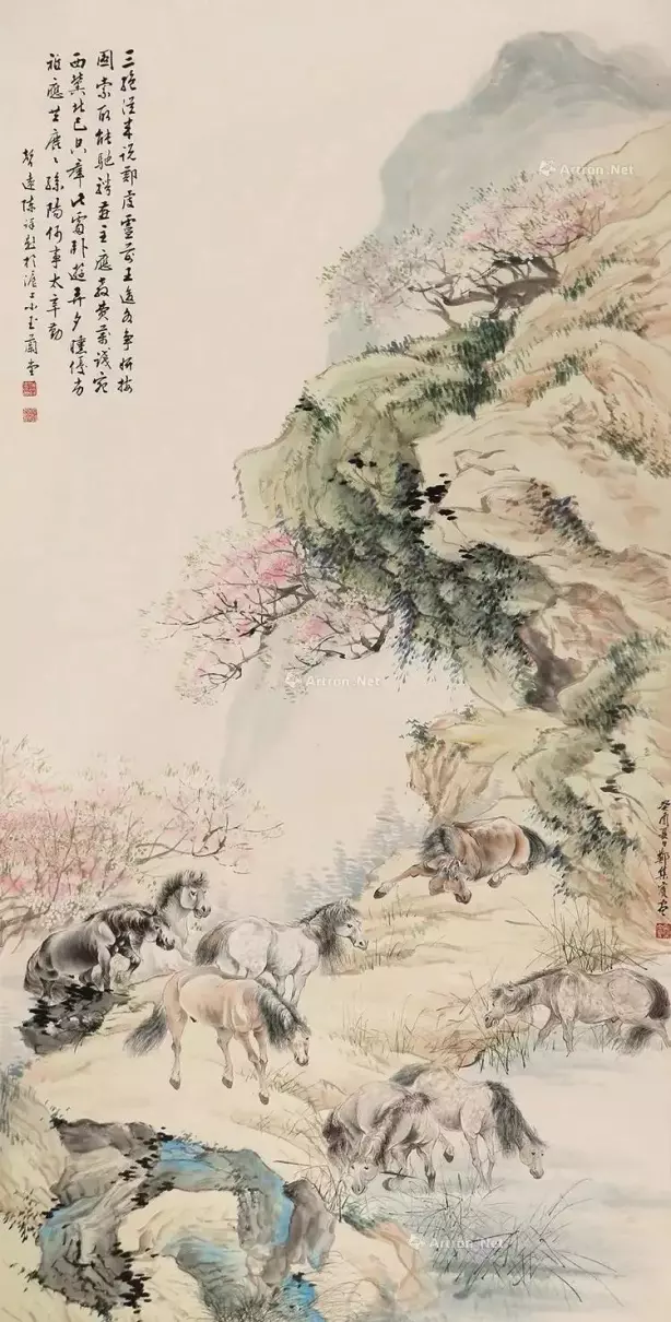 胡成荣八骏图立轴的作者介绍(18)