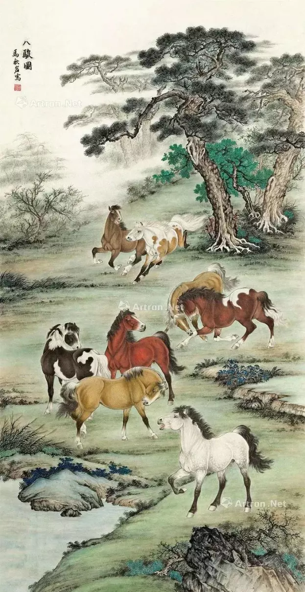 胡成荣八骏图立轴的作者介绍(19)
