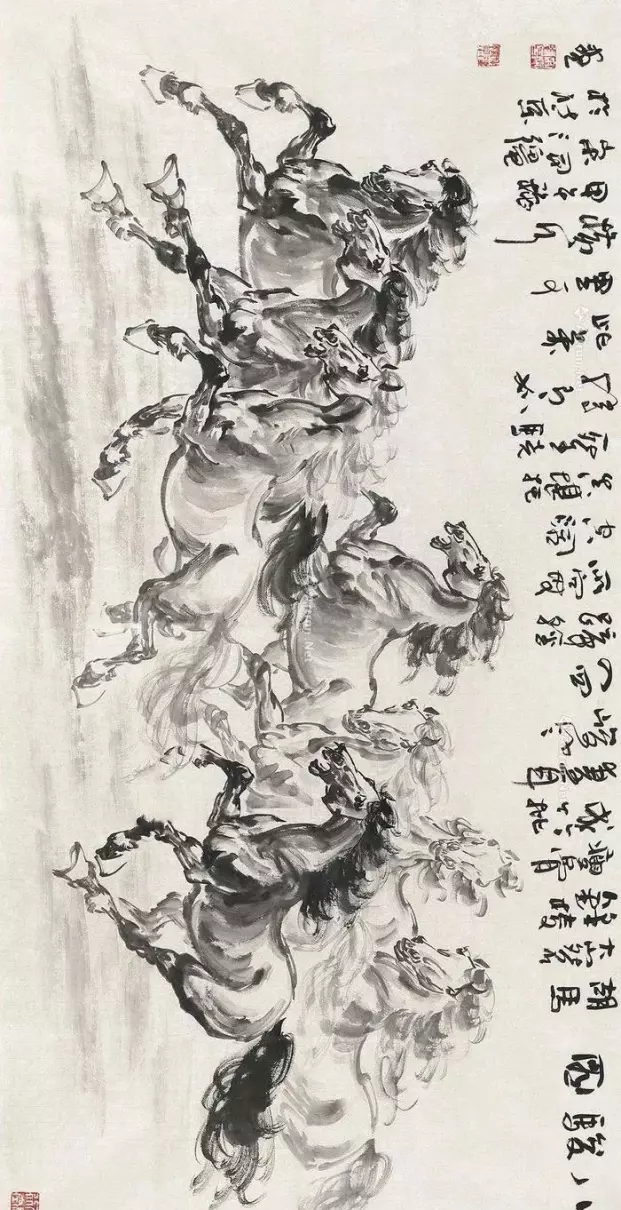 胡成荣八骏图立轴的作者介绍(21)