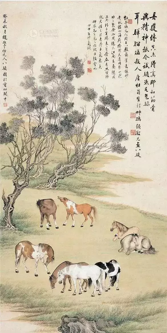 胡成荣八骏图立轴的作者介绍(22)