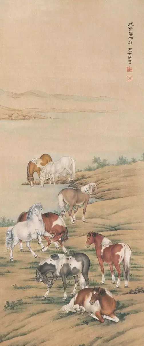 胡成荣八骏图立轴的作者介绍(26)