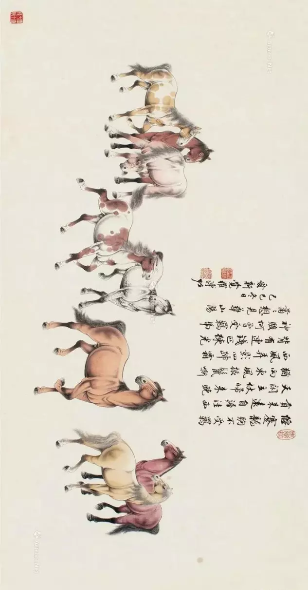 胡成荣八骏图立轴的作者介绍(2)