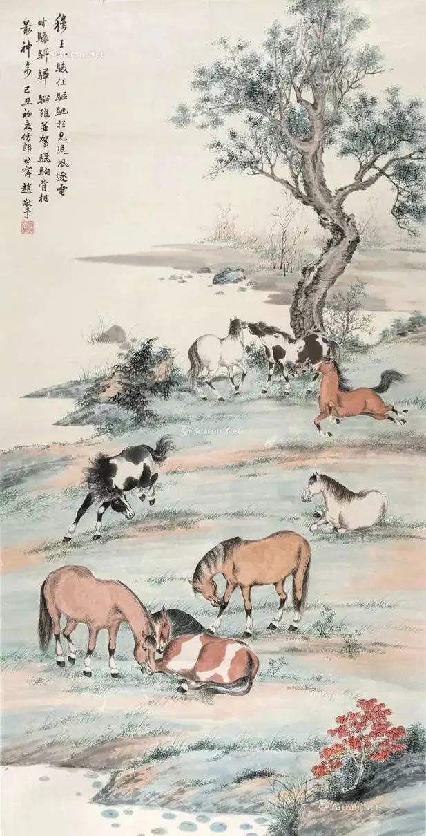 胡成荣八骏图立轴的作者介绍(3)