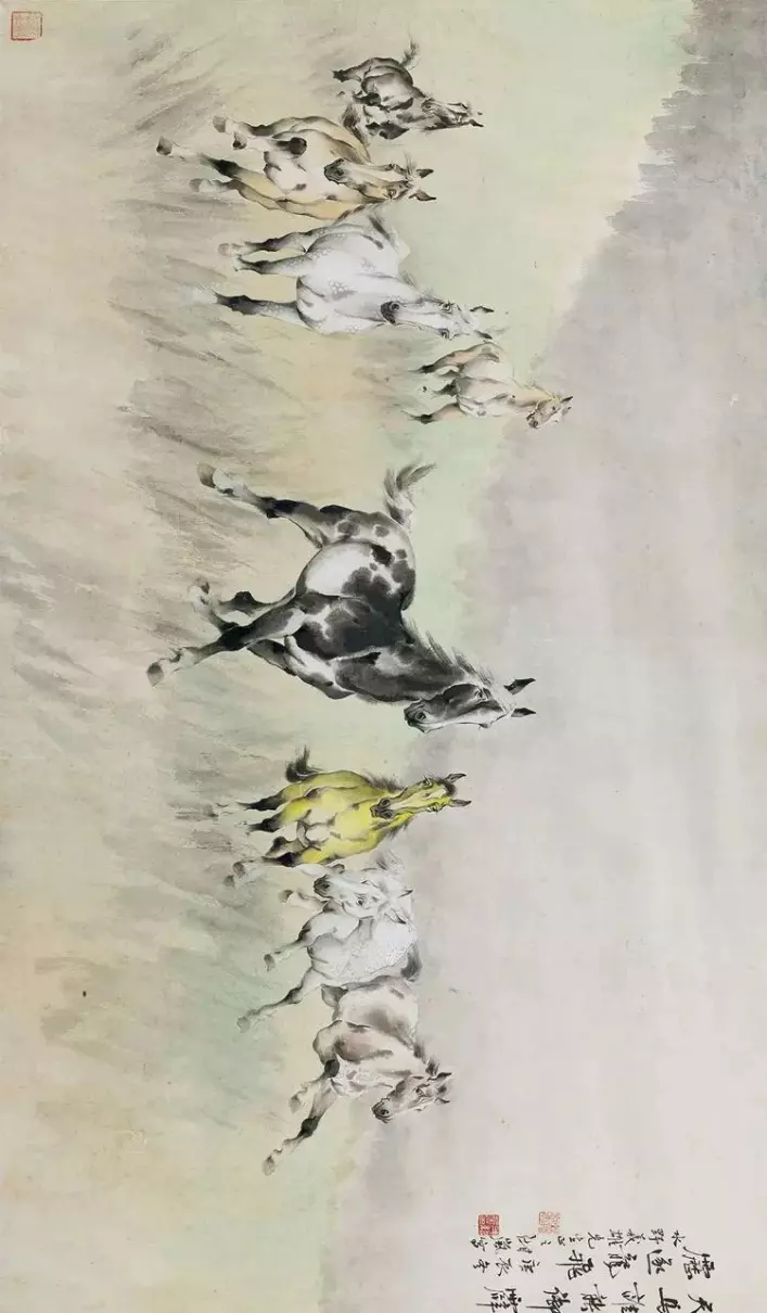 胡成荣八骏图立轴的作者介绍(6)