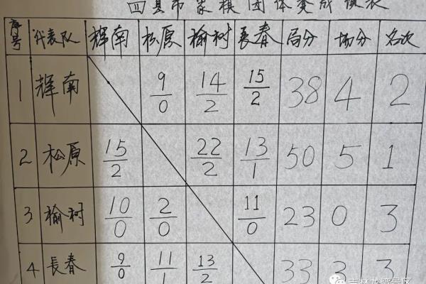 辉南象棋公开赛排名