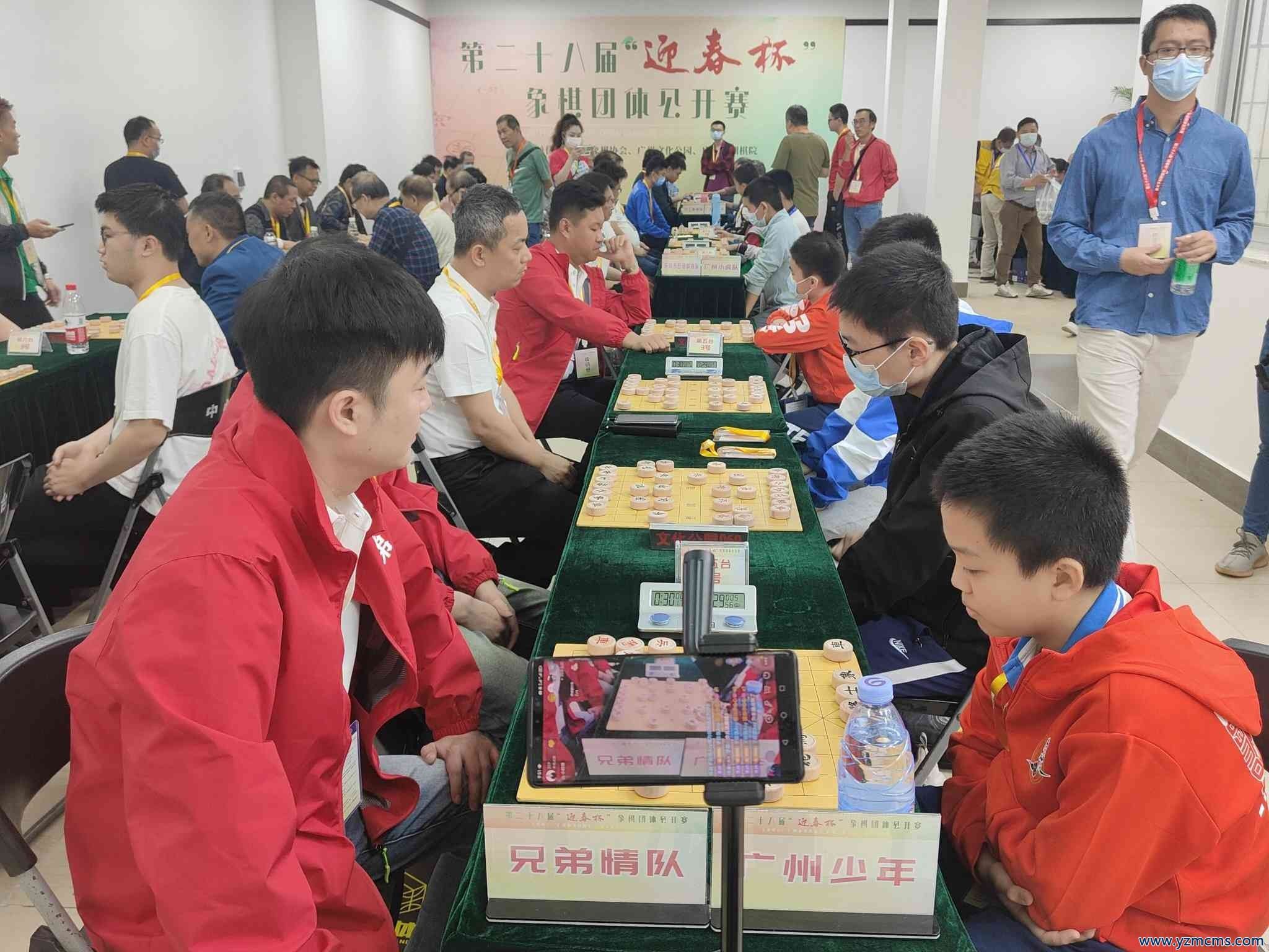 “迎春杯”象棋团体公开赛开枰,“少年力量”在赛场闪耀